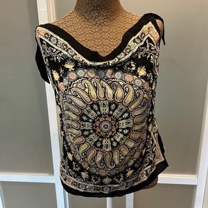 NWT FREE PEOPLE BLACK BANDANA TOP SZ. XSMALL